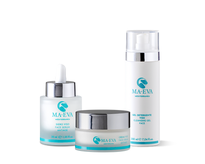 Beauty routine Ma-Eva 3 in 1 Detergente, Siero e Crema